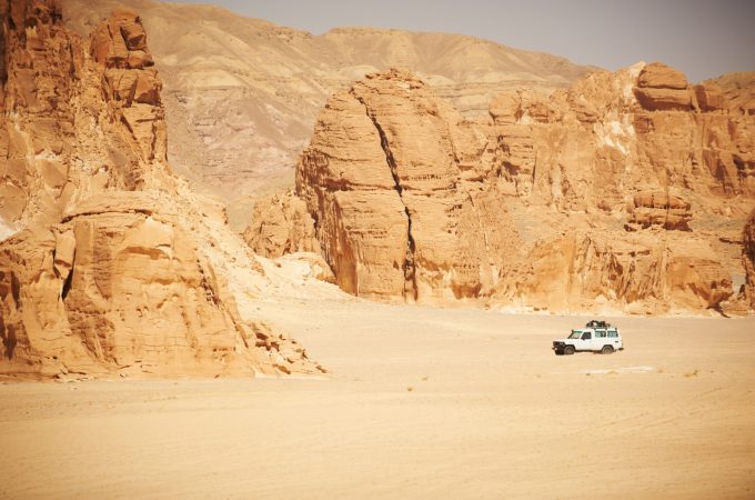 landscape-of-sinai-desert-with-rocks-and-jeep-for-2023-11-27-05-20-19-utc